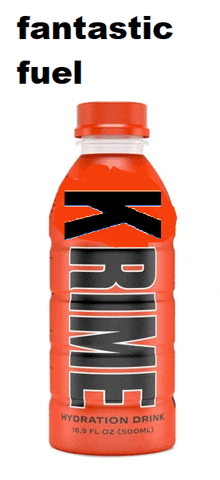 a bottle of krine hydration drink with fantastic fuel written above it