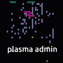 a screenshot of a video game with the word plasma admin