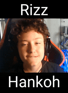 a picture of a young boy with the name rizz hankoh