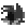 a black and white pixel art drawing of a person 's shadow .