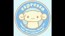 a logo for a coffee shop called espresso with a sheep in the middle .