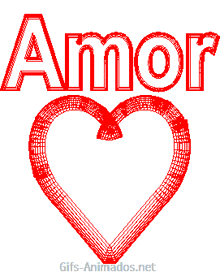 a red heart with the word amor on top of it