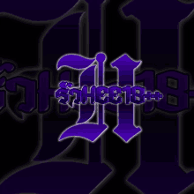 a purple and black logo with the letters j and h on a black background