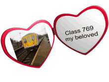 a picture of a train with the words class 769 my beloved on it