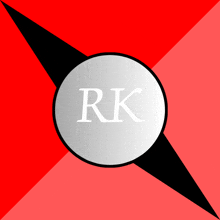 a compass with the letter rk in the middle