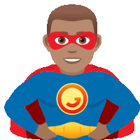 a cartoon of a man in a superhero costume