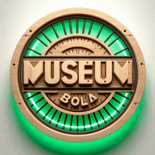 a wooden sign that says museum bola in the center