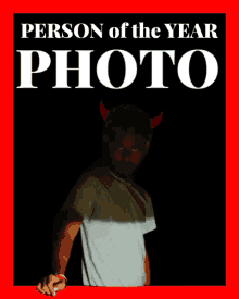 a person of the year photo with a devil on the cover