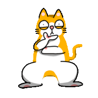 a cartoon cat giving a thumbs up sign