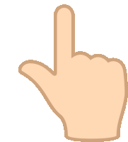 an icon of a hand pointing to the left