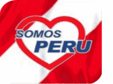 a logo for somos peru with a heart in the center