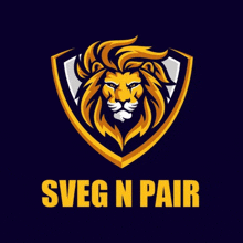 a logo with a lion and the words svg n pair below it