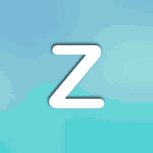 a blue background with the letter z in white