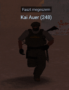 a video game character with the name kai auer ( 248 ) on it