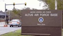 a sign for the united states air force base