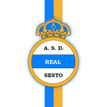 a logo for real sesto with a crown