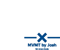 a blue and white logo for mvmt by josh