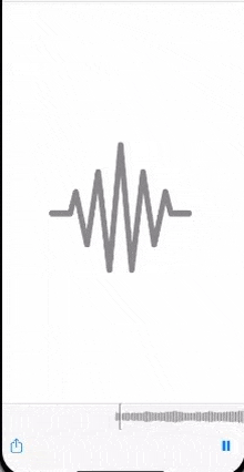 a picture of a sound wave on a cell phone screen .