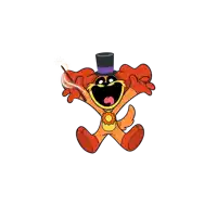 a cartoon dog wearing a top hat and a wand