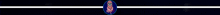 a red , white and blue circle on a dark background