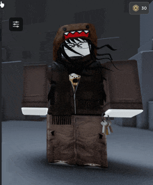 a screenshot of a roblox character with a 30 reward