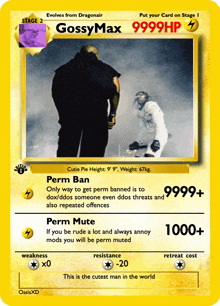 a pokemon card that says gossymax 9999hp on it