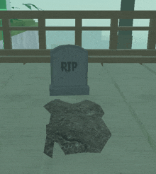 a computer generated image of a grave with the word rip on it