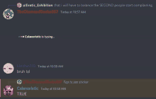 a screenshot of a discord conversation between kinshin110 and the diamond gecko357