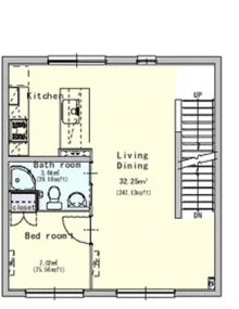 a black and white floor plan of a house showing the bedroom bathroom and living room