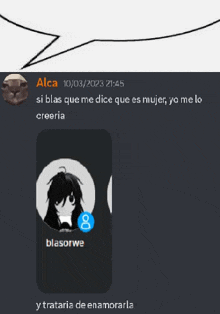 a screenshot of a discord conversation with blasorwe