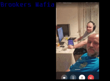 two men are having a video call with the name brookers mafia