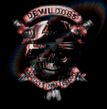 a picture of a skull with the words " devildobbs " on it