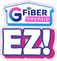 a logo for g fiber prepaid says ez on it