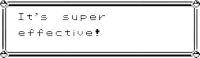 a black and white text box that says it 's super effective .