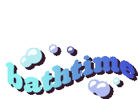 a logo for bathtime with bubbles around it