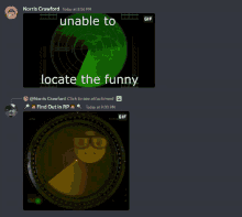 norris crawford is unable to locate the funny on a discord chat