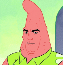 patrick star from spongebob squarepants has a very strange face