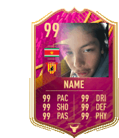 a soccer card with a picture of a person and the name name