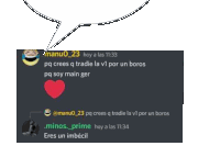 a screenshot of a discord conversation with a speech bubble above it