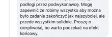 a screenshot of a text message in polish