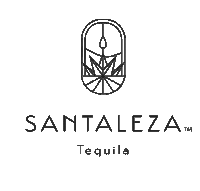 a logo for santaleza tequila shows a candle in a window