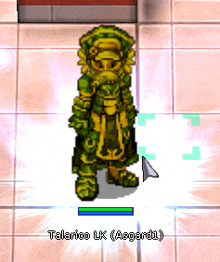 a video game character named talario uk is standing in a room