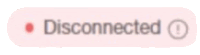 a blurred image of a pink button that says disconnected