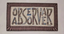 a drawing of the word observar addover with a border