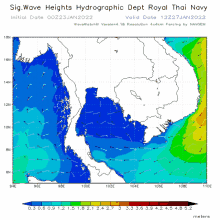 a map of sig wave heights hydrographic department royal thai navy