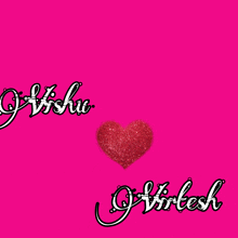 a pink background with the words wishu and virlesh and a red heart