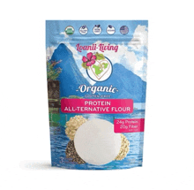 a bag of organic protein all-ternative flour contains 24g protein and 20g fiber