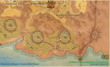 a map of warborn borough shows a rank 3 development completed