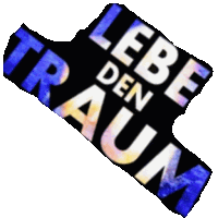 a black piece of paper that says liebe den traum