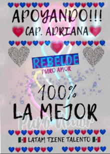 a poster that says apoyando cap adriana